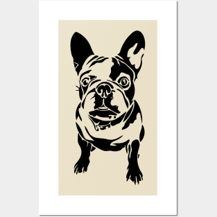 French Bulldog in Black Posters and Art